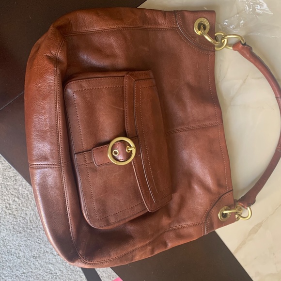 Brown leather Coach bag - Picture 6 of 6